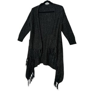 ROCHA JOHN ROCHA  Cardigan Womens size‎ Medium Uk 14 Black Open Front Casual